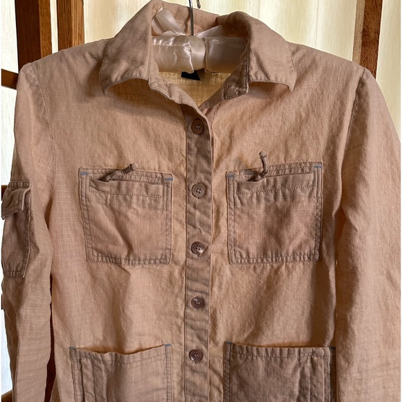 Of the Earth Hemp Long Sleeve Button Down Shirt Jacket Size Small Pockets Eco - Picture 1 of 6